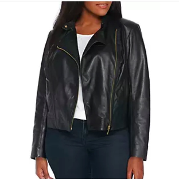 NWT Real Leather Micheal Kors 1X Jacket - Picture 1 of 13